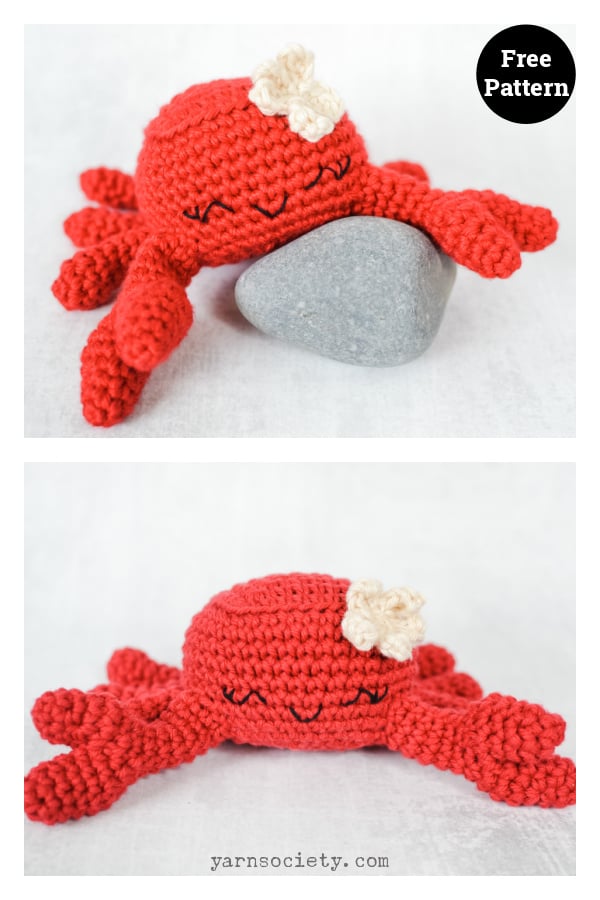 Celia The Crab Free Crochet Pattern