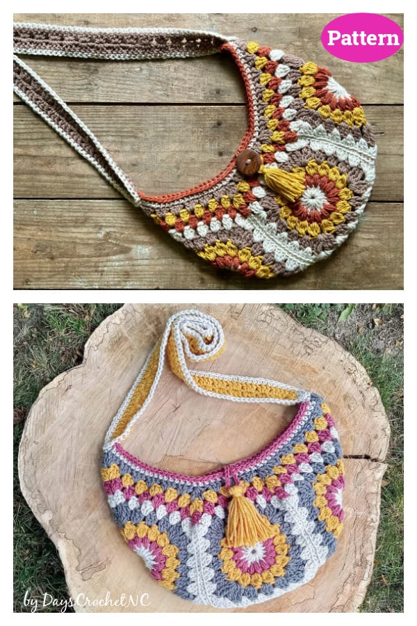 Granny Square Bum Bag Crochet Pattern