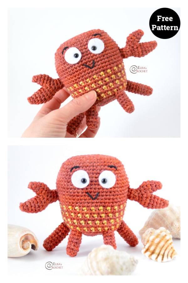 Gregory the Crab Free Crochet Pattern