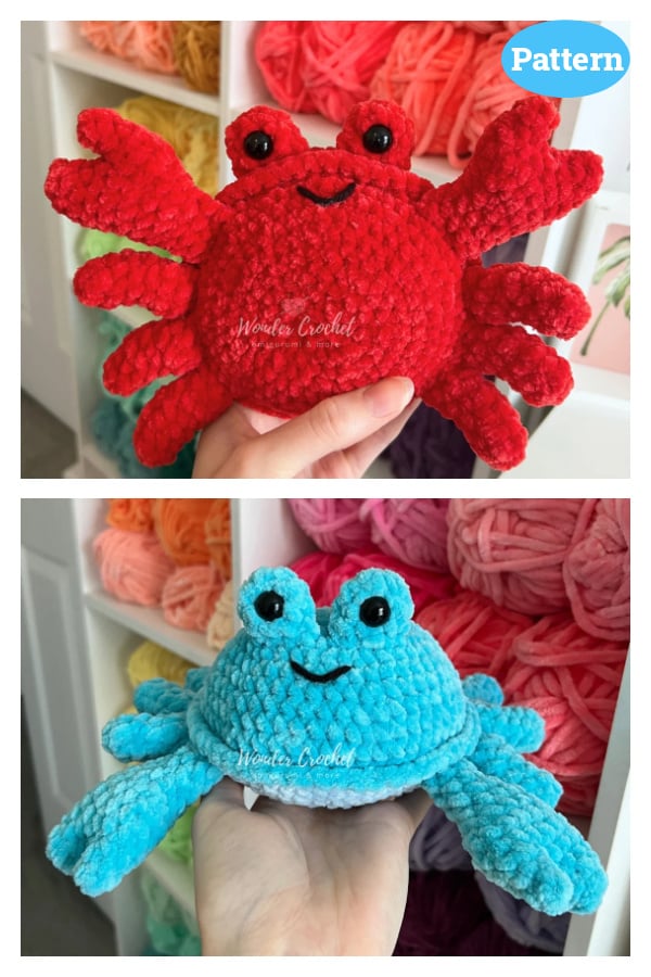 NO-SEW Crab Plush Crochet Pattern