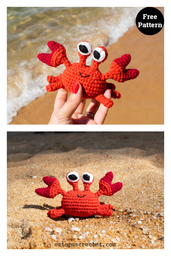 Summer Crab Sebastian Free Crochet Pattern