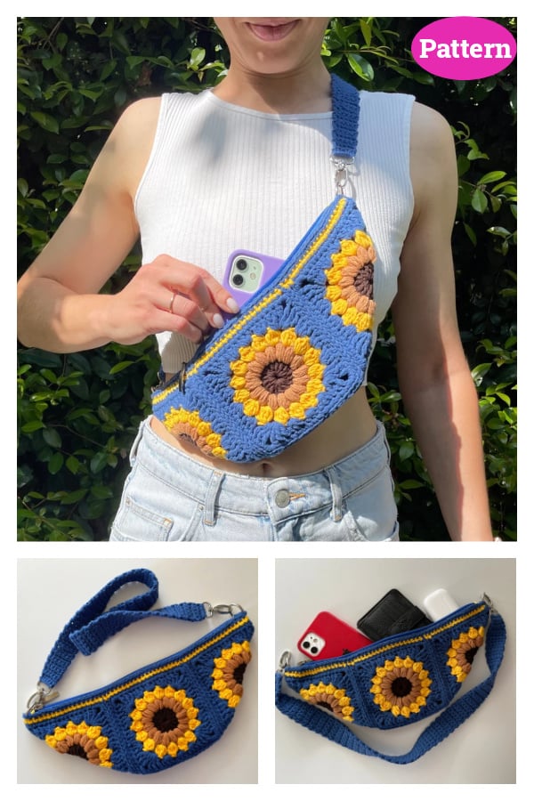 Sunflower Sling Bag Crochet Pattern