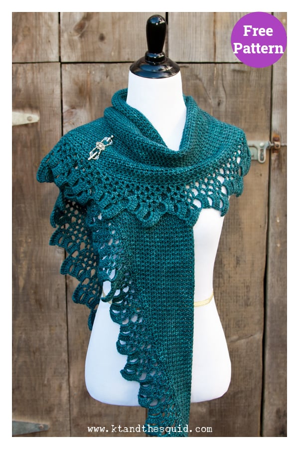Topelt Shawl Free Crochet Pattern 