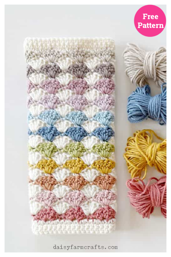 Classic Shell Stitch Dishcloth Free Crochet Pattern