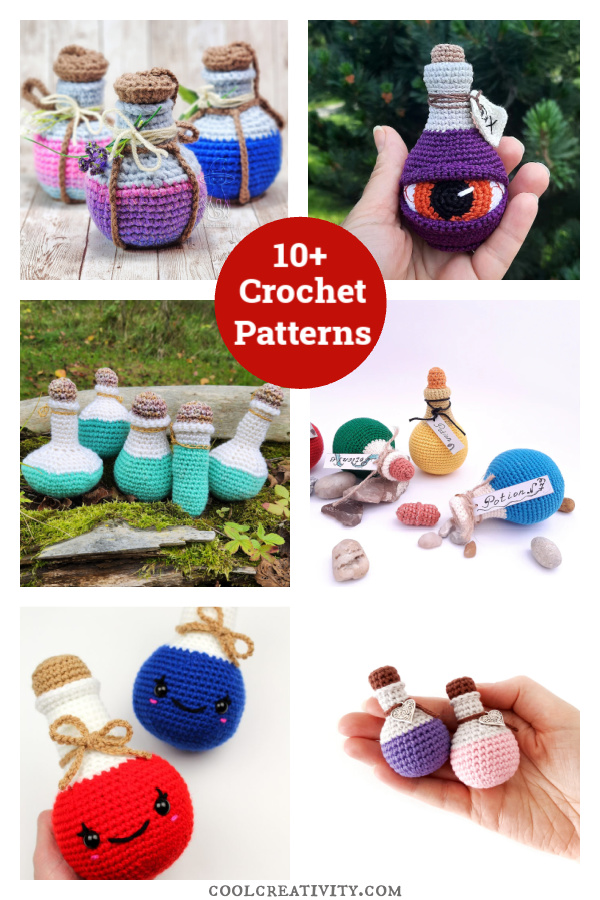 10+ Potion Bottle Amigurumi Crochet Patterns