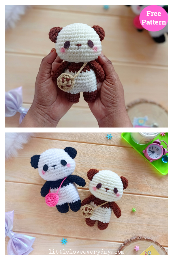 Amigurumi Panda Free Crochet Pattern 