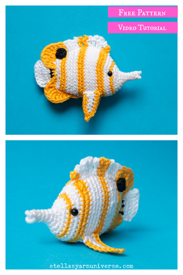 Butterflyfish Free Crochet Pattern and Video Tutorial