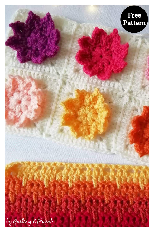 Dahlia Square Free Crochet Pattern 