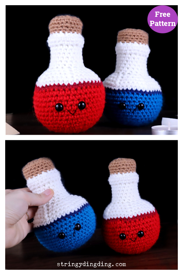 Potion Bottle Amigurumi Free Crochet Pattern