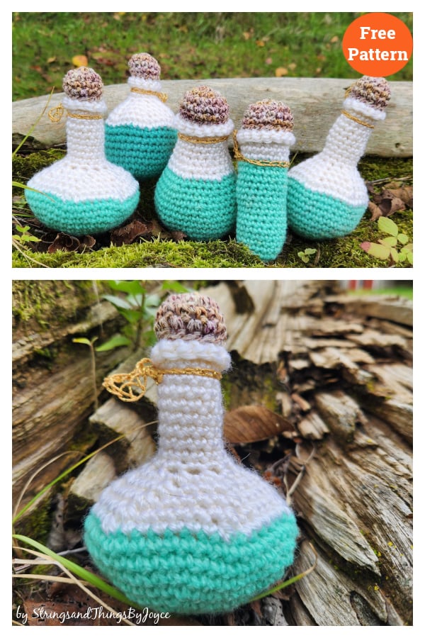 Potion Bottles Free Crochet Pattern