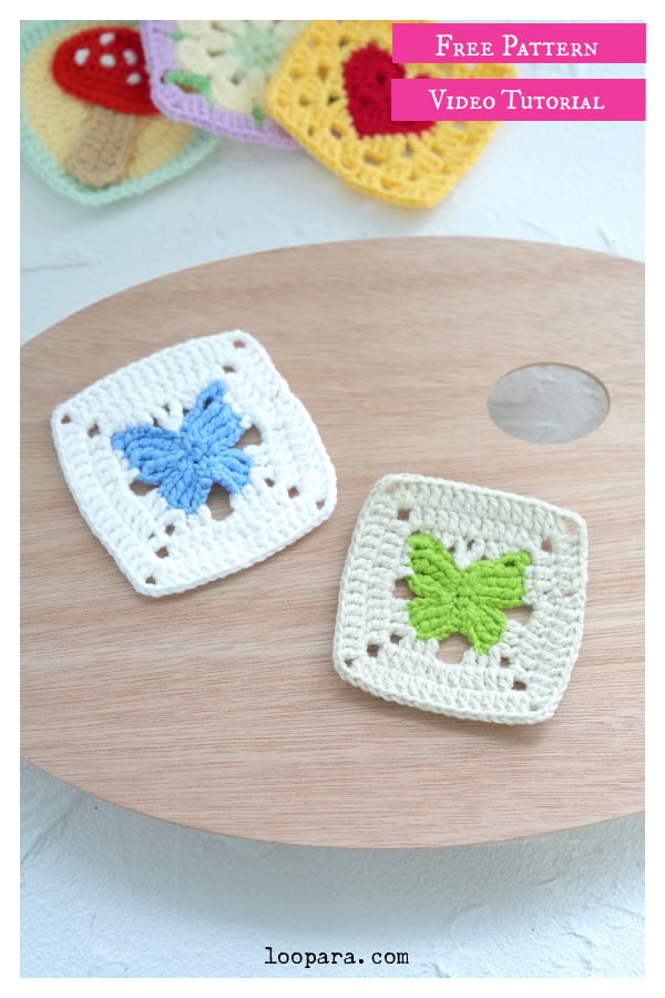 Butterfly Granny Square Free Crochet Pattern and Video Tutorial 