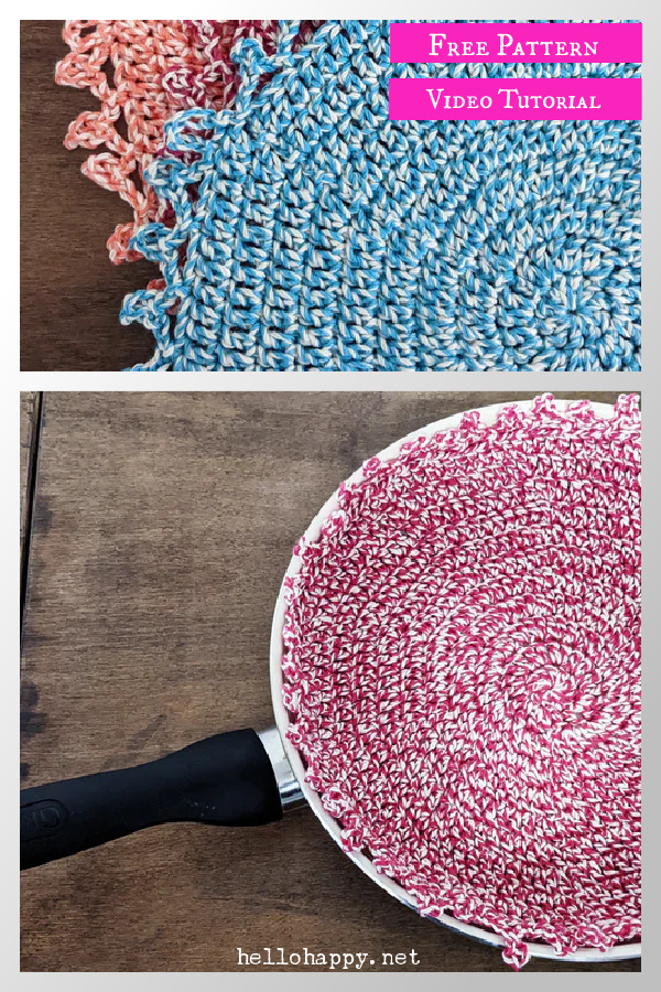 Pan Protectors Free Crochet Pattern and Video Tutorial