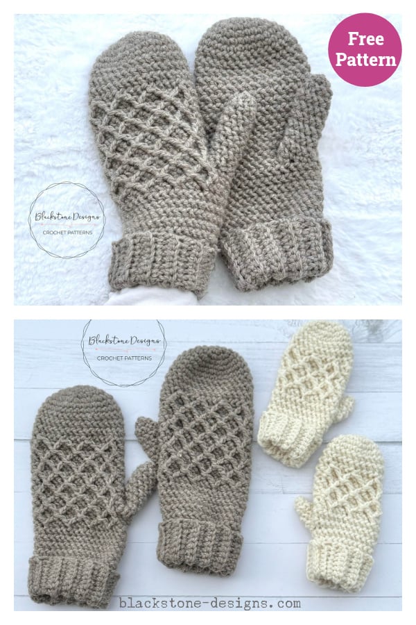 Tumbledown Mittens Free Crochet Pattern