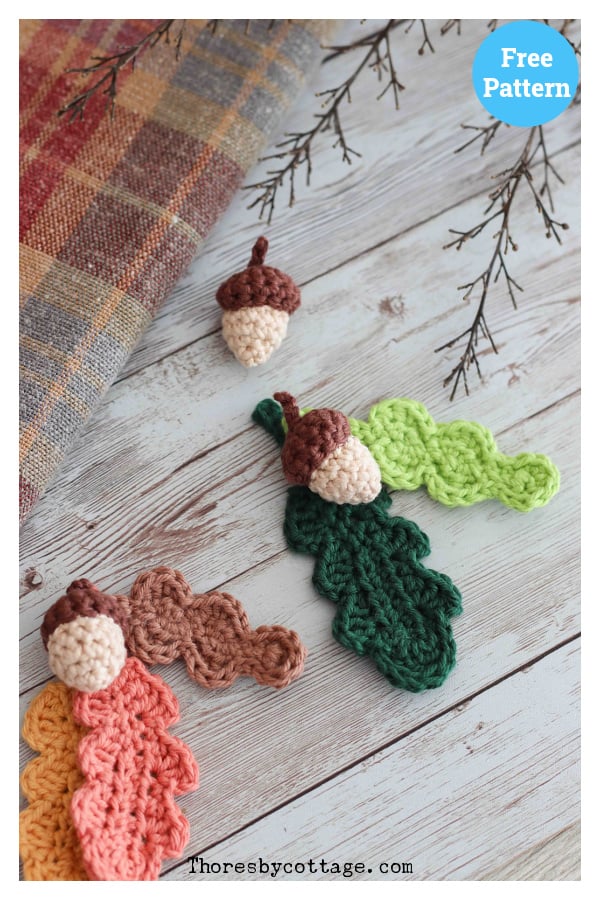 Acorns and Oak Leaves Free Crochet Pattern