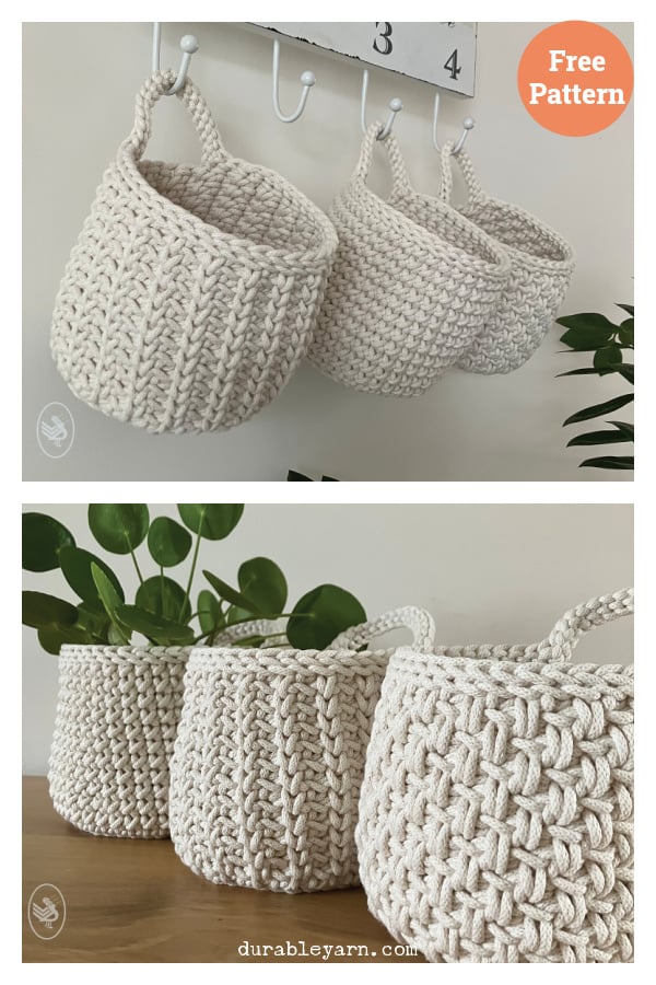 Baskets Free Crochet Pattern