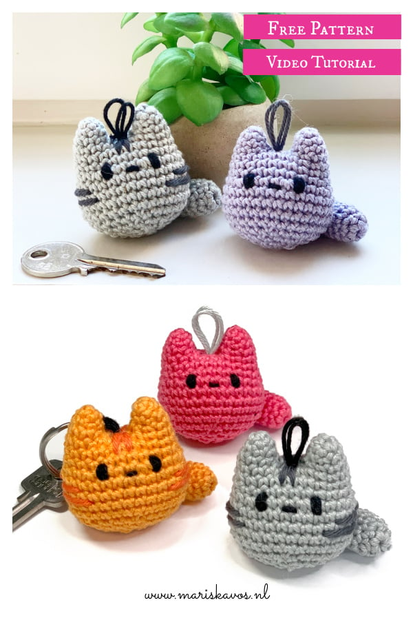  Cat Amigurumi Free Crochet Pattern and Video Tutorial