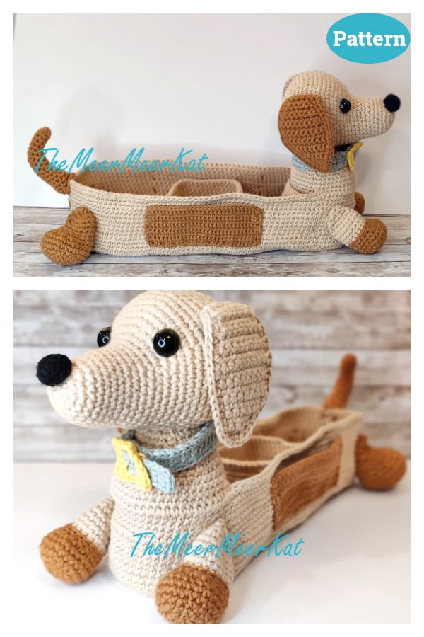 Doxie Dog Organizer Crochet Pattern