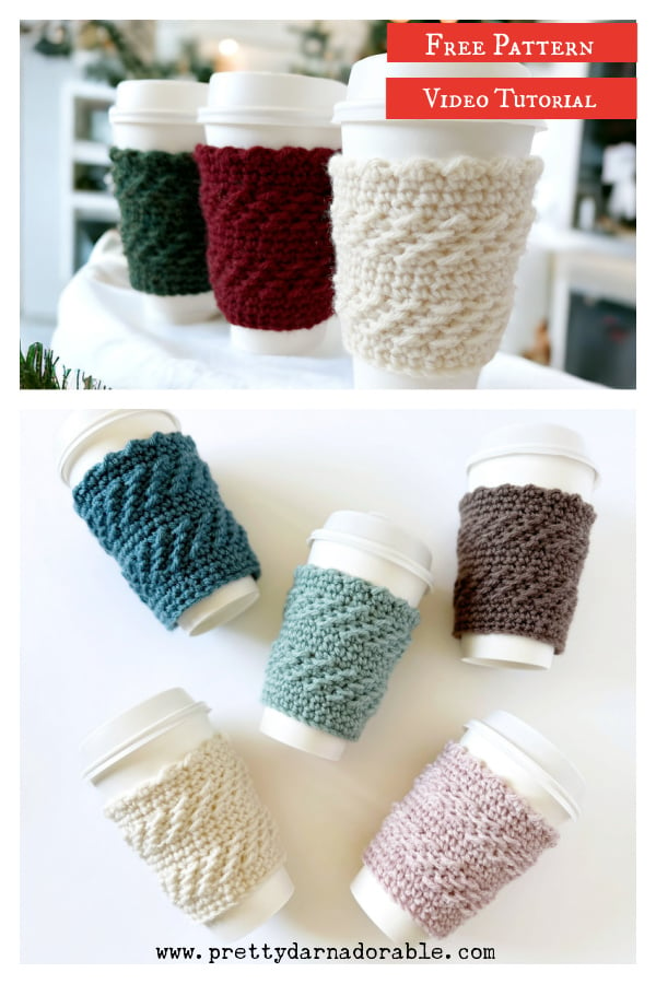 Montero Cup Cozy Free Crochet Pattern and Video Tutorial