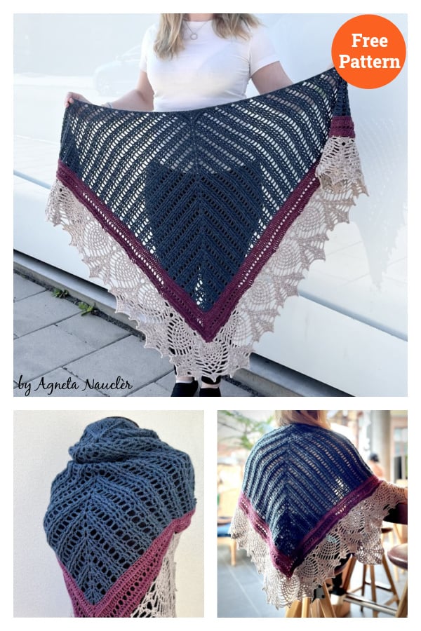 Pining for Winter Shawl Free Crochet Pattern