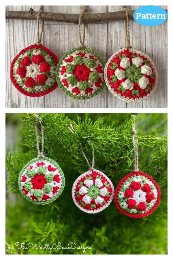 Bobbly Baubles Christmas Tree Decoration Crochet Pattern