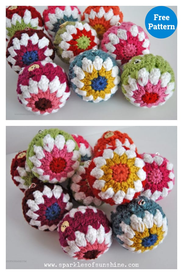 Christmas Ball Ornaments Free Crochet Pattern