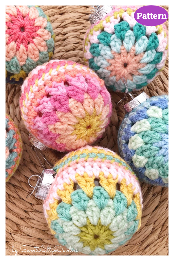 Granny Bubble Ornament Crochet Pattern