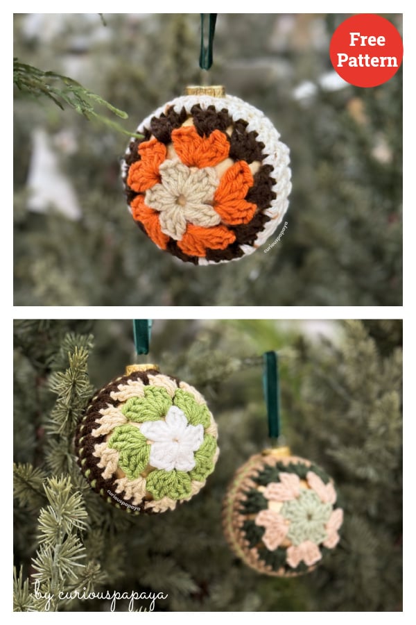 Granny Circle Bauble Free Crochet Pattern