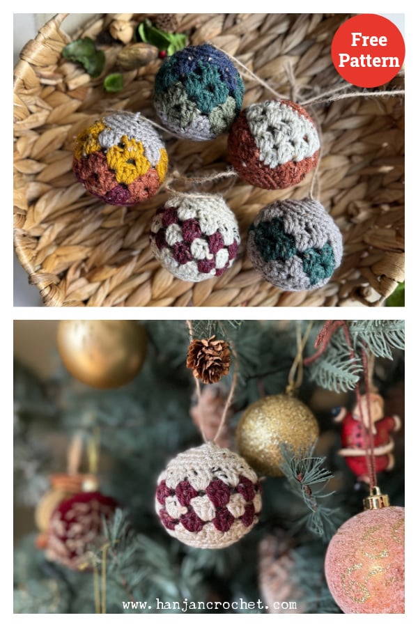 Granny Stitch Bauble Free Crochet Pattern