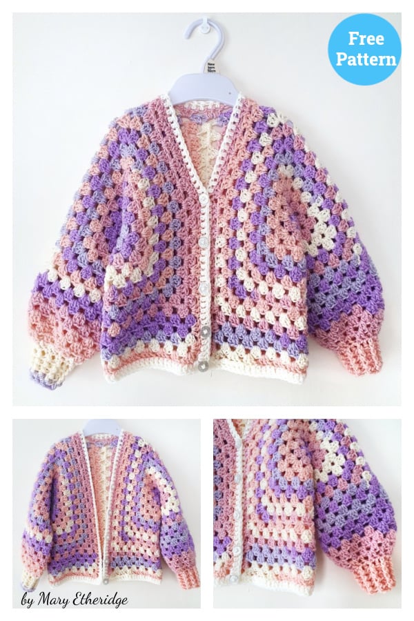 Horizon Children’s Cardigan Free Crochet Pattern