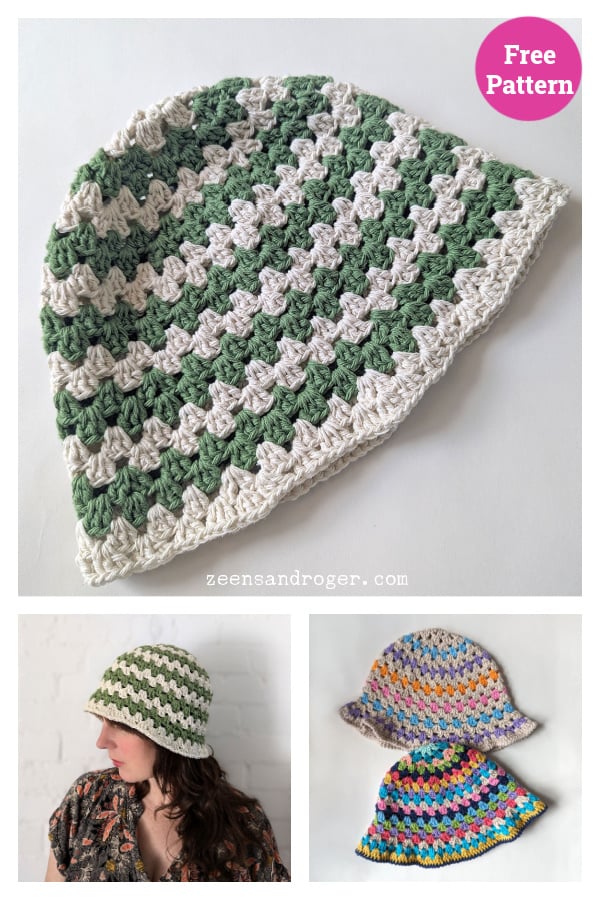 Granny Bucket Hat Free Crochet Pattern