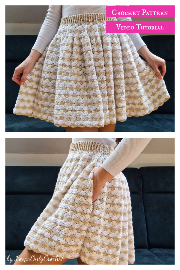 Shell Stitch Skirt Crochet Pattern and Video Tutorial