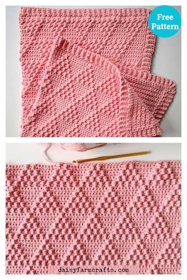 Treble Triangles Baby Blanket Free Crochet Pattern