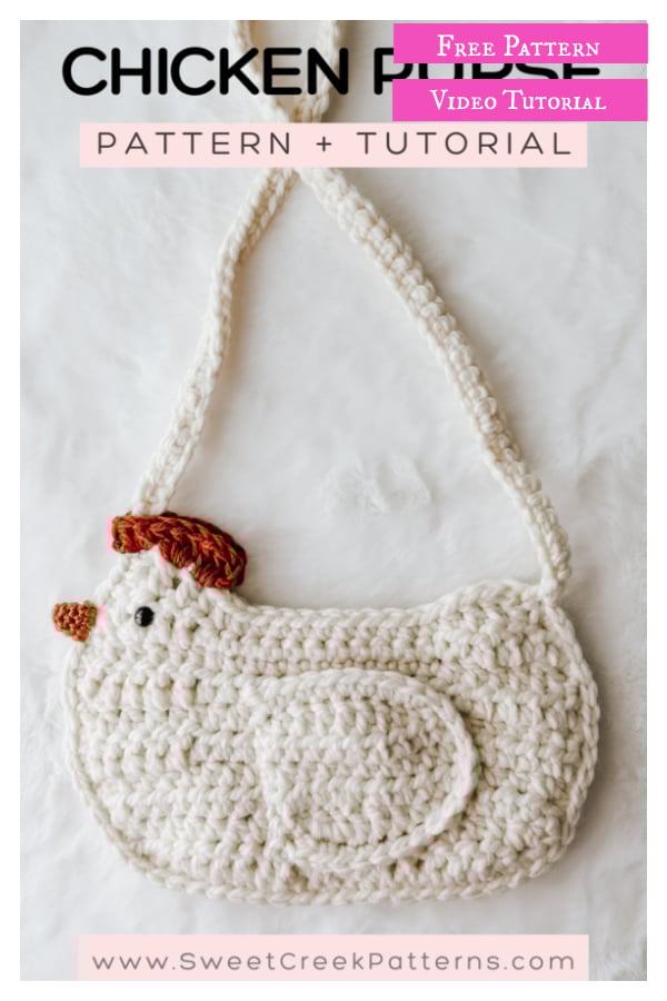 Chicken Purse Free Crochet Pattern and Video Tutorial