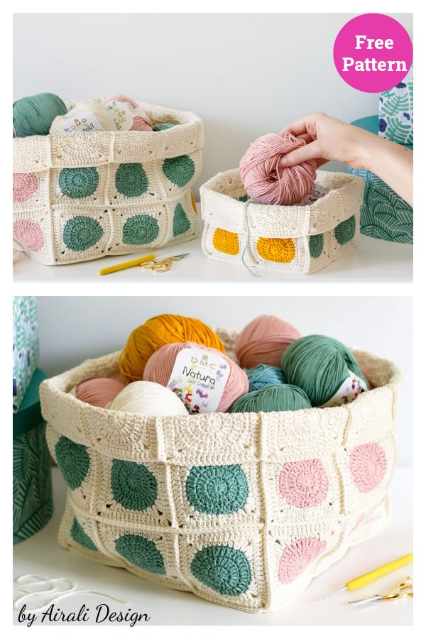 Dotty Basket Free Crochet Pattern