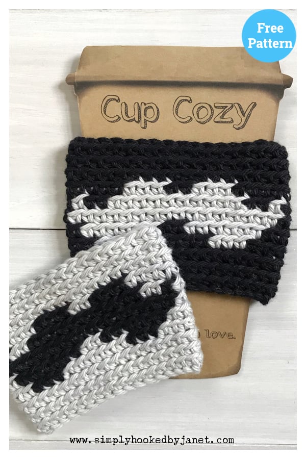 Mustache Cup Cozy Free Crochet Pattern