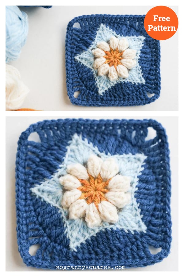 Starburst Granny Square Free Crochet Pattern