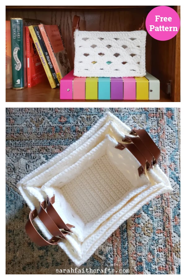 Arcade Nesting Baskets Free Crochet Pattern