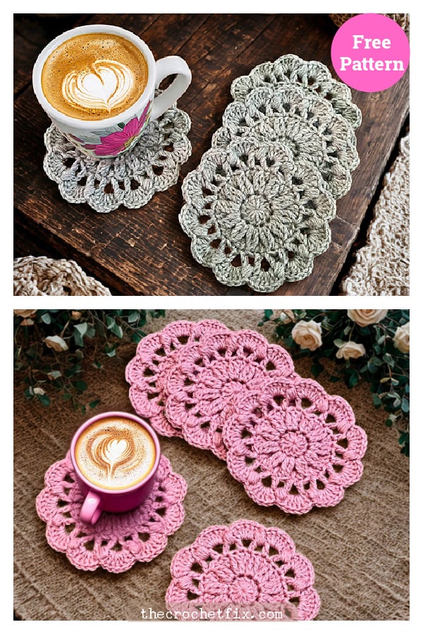 Daisy Days Coasters Free Crochet Pattern