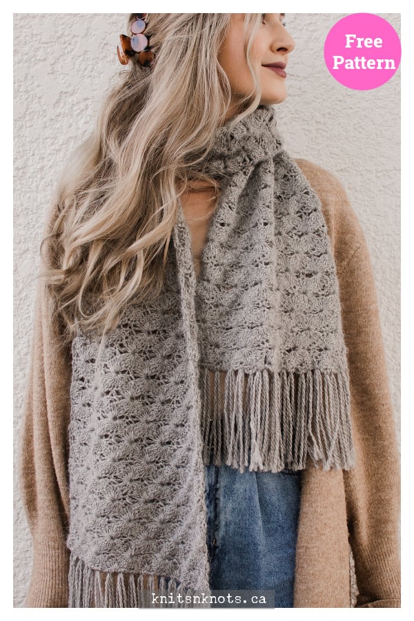 Dandelion Meadow Scarf Free Crochet Pattern