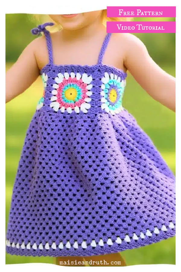 Delightful Days Children’s Dress Free Crochet Pattern and Video Tutorial