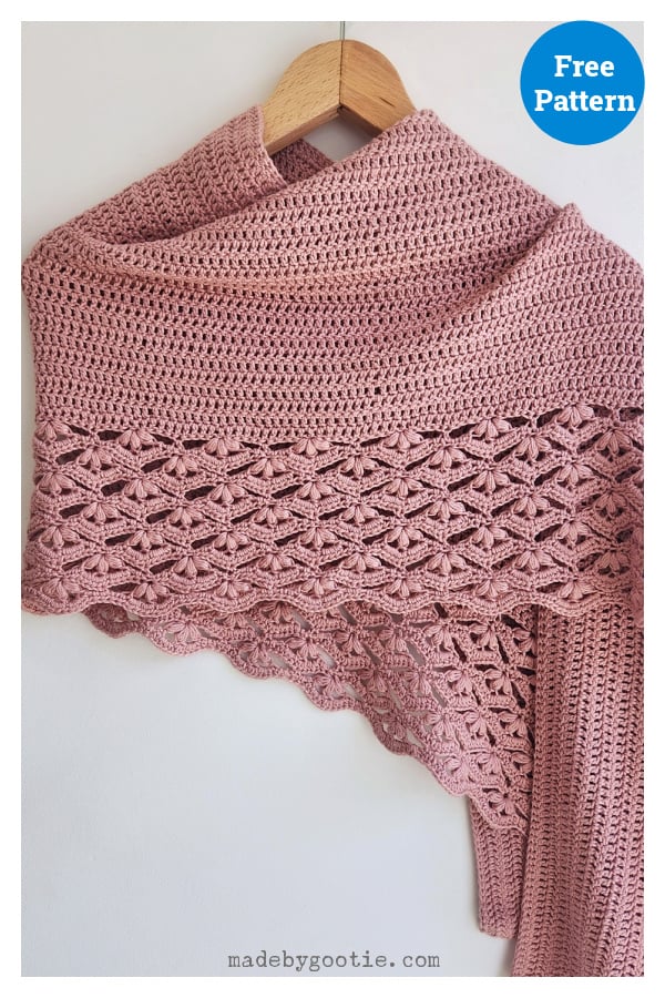 Floral Drift Shawl Free Crochet Pattern