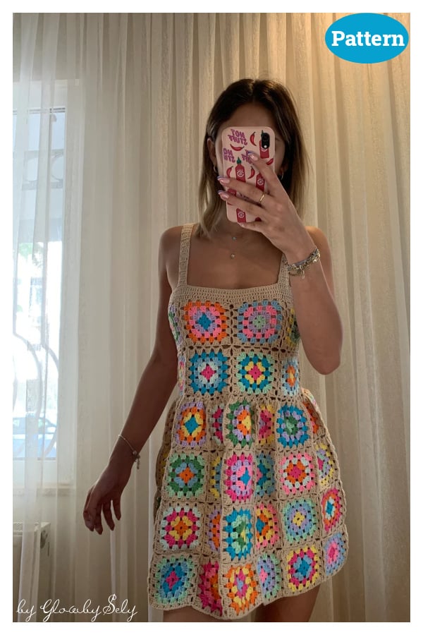 Granny Square Dress Crochet Pattern