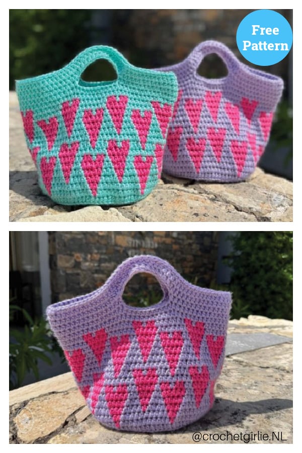 Hooked on Love Bag Free Crochet Pattern