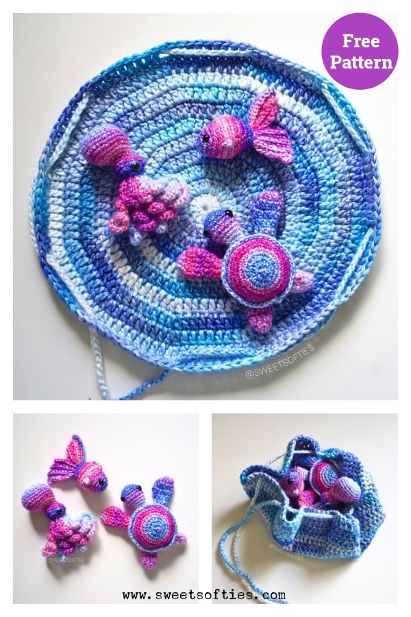 Ocean Pals Playset Free Crochet Pattern