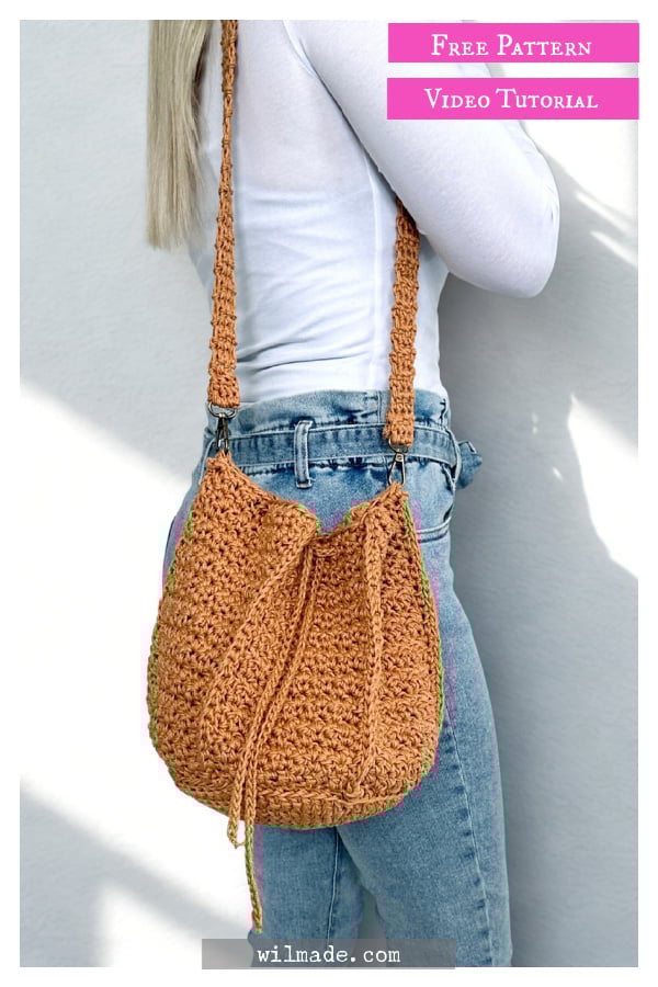 Six Rectangles Bag Free Crochet Pattern and Video Tutorial