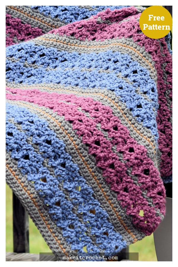 Wild Flowers Afghan Free Crochet Pattern