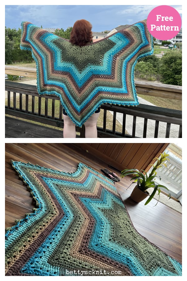 6-Day Star Shawl Free Crochet Pattern