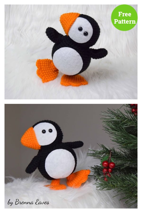 Arctic Puffin Free Crochet Pattern