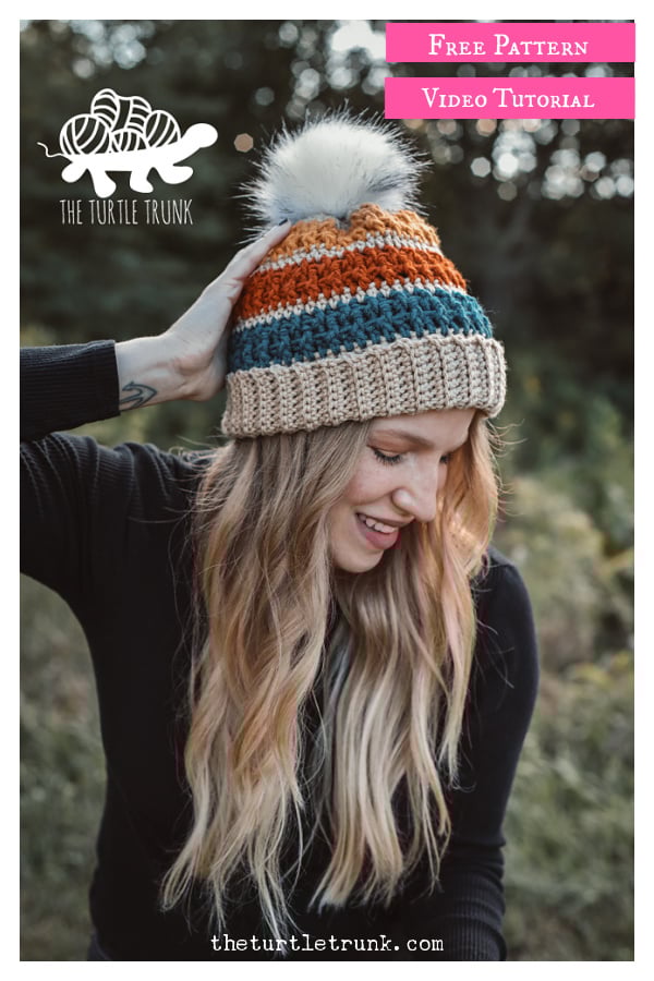Bonfire Beanie Free Crochet Pattern and Video Tutorial