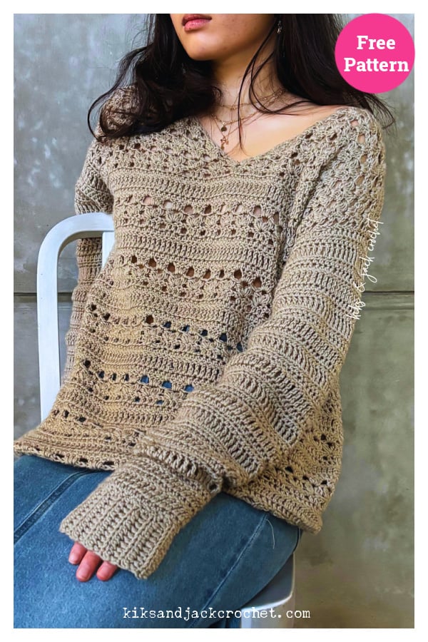 Cozy Fall Pullover Sweater Free Crochet Pattern